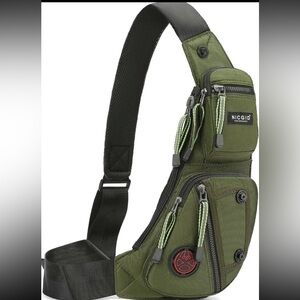 Nicgid Green Hiking Crossbody Sling Bag